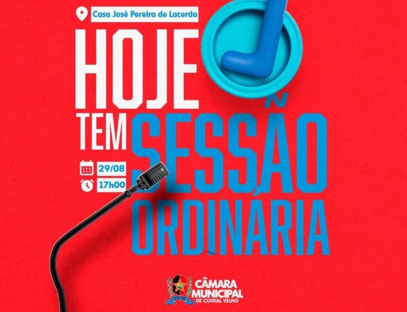 Mais uma reunio ordinria da cmara de Curral Velho ser realizada nesta sexta-feira (29)