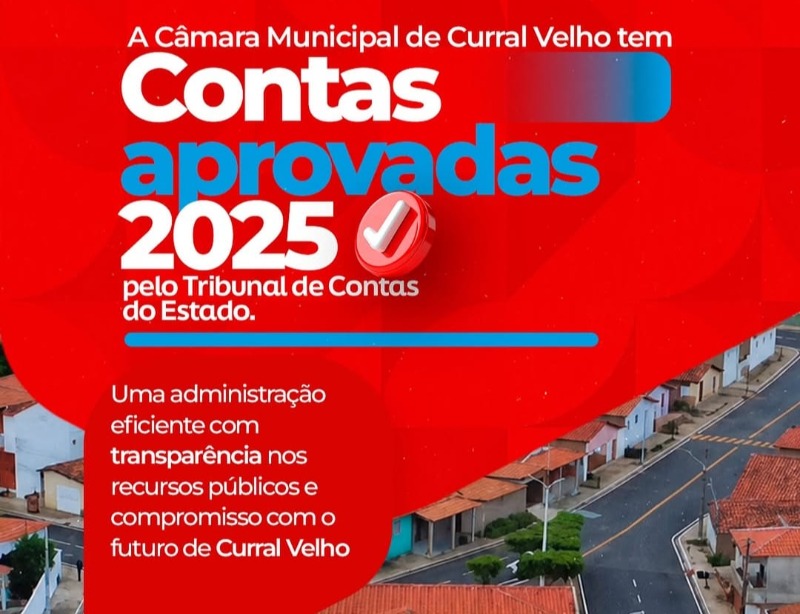 TCE-PB aprova presta��o de contas da c�mara de Curral Velho referentes ao ano de 2025